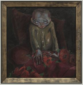 Der Kranke mit den Blumen by Walter Gramatte