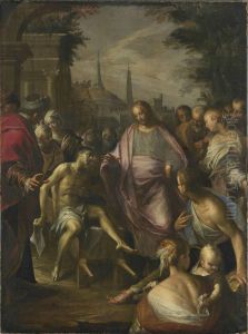 Die Auferweckung des Junglings von Naim by Hans Von Aachen