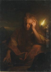 Die bussende Maria Magdalena by Godfried Schalcken