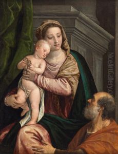 Maria mit Kind und einem Stifter by Paolo Veronese (Caliari)