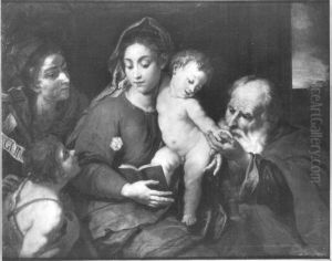 Die Heilige Familie mit dem Johannesknaben by Johann Michael Rottmayr