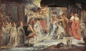 Crowning of Maria de' Medici (sketch) by (studio of) Rubens, Peter Paul