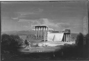 Die Ruinen von Baalbek by August Loffler