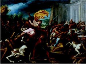 La Lotta Dei Centauri E Dei Lapiti Alle Nozze Di Ippodameia E Peritoo by Bernardino Cesari