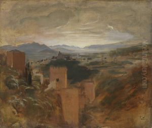 Die Vega von Granada by Lenbach Franz Von