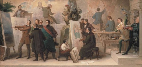 Die von Konig Ludwig I. zur Ausfuhrung seiner Ideen berufenen Kunstler im Fach der Historien-, Schlachten-, Landschafts- und Genremalerei - view 1