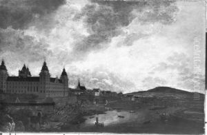 Das Aschaffenburger Schloss von Norden (Aschaffenburger Zyklus) by Ferdinand Kobell
