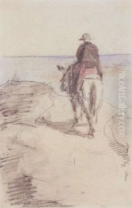The brother on the mule by Franz Marc