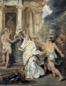 Der Friedenschluss in Angers (Skizze zum Medici-Zyklus) by (studio of) Rubens, Peter Paul