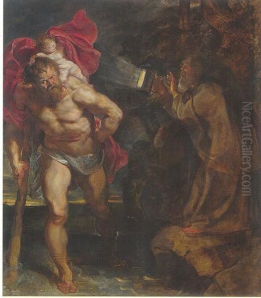 Saint Christopher and the hermit - view 1