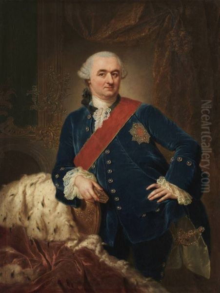 Bildnis des Kurfursten Karl Theodor von der Pfalz und Bayern (1724-1799) im blauen Samtanzug - view 1