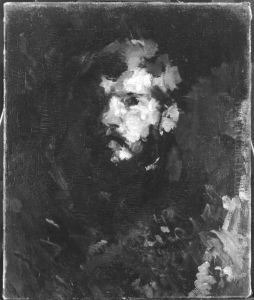 Bildnisstudie eines jungen bartigen Mannes by Wilhelm Leibl