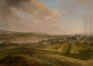 Blick auf das kurmainzische Lustschloss Favorite und die Kartause von Westen