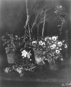 Blumenstillleben mit Stiefmutterchen Blumenstillleben mit Stiefmutterchen