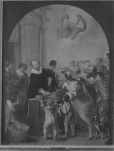Brotspende an Arme by Abraham van Diepenbeeck