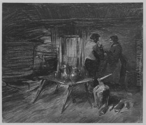 Bauernpaar in der Stube by Wilhelm Busch