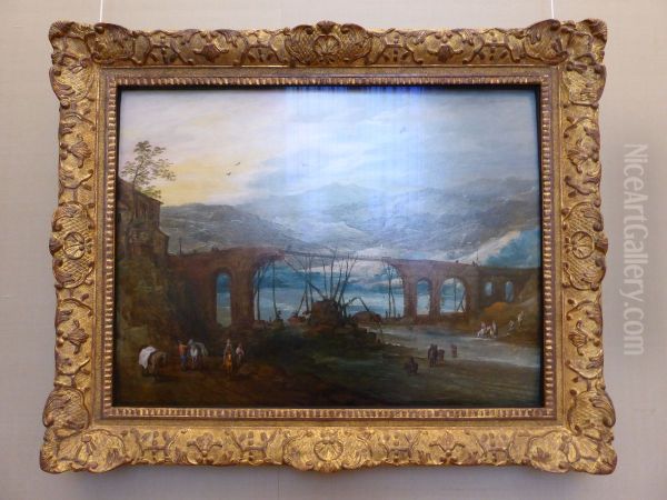 Berglandschaft mit Bogenbrucke - view 1