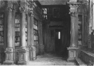 Bibliothek in der Scuola di San Rocco by Ludwig Von Hagn