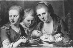 Familienbildnis by Johann Wilhelm Hoffnas or Hofnaas