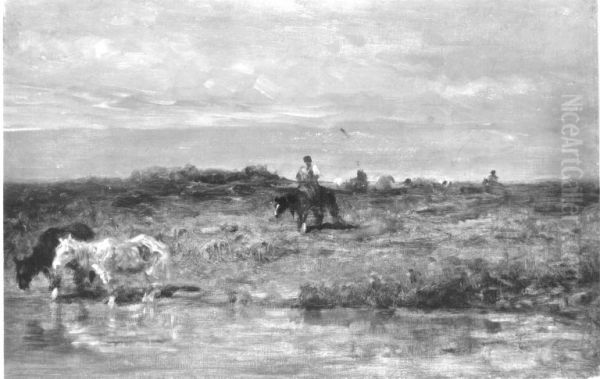 Pferde am Wasser - view 1