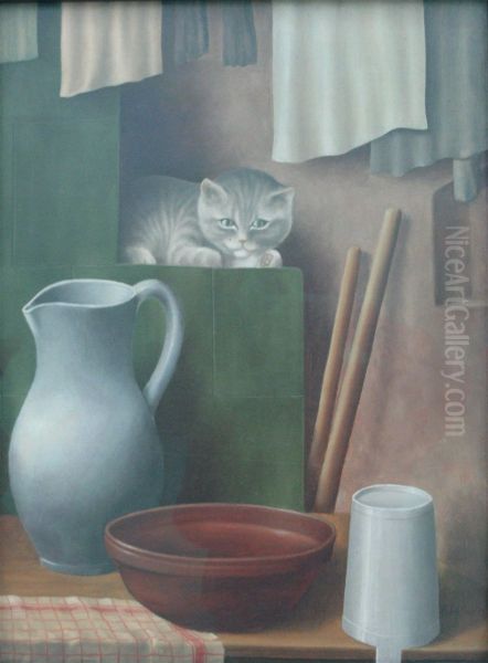 Stillleben mit Katze - view 1