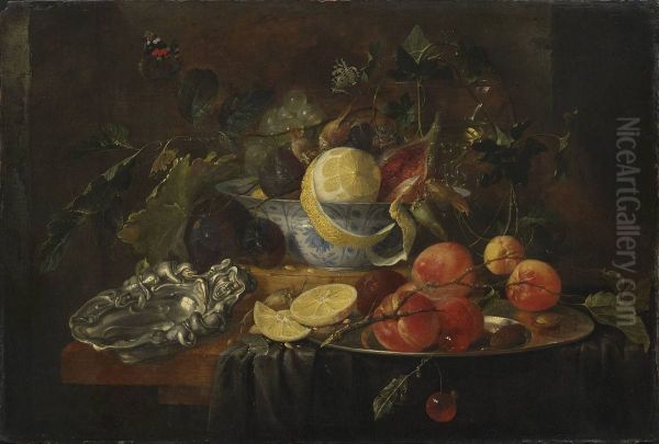 Stillleben mit Fruchten und Silberschale - view 1