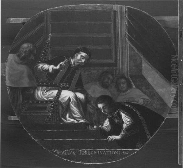 Kurfurst Maximilian I. vor Papst Clemens VIII. in Rom - view 1
