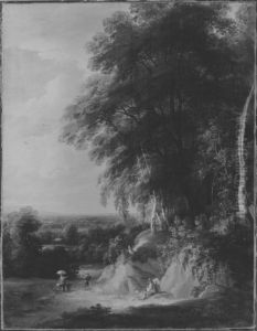 Landschaft mit Baumen