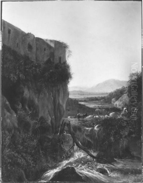 Landschaft mit Burgruine - view 1