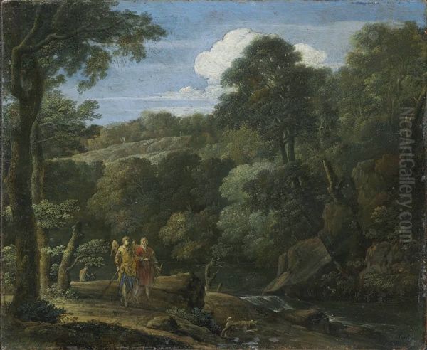 Tobias and the angel in a landscape - view 1