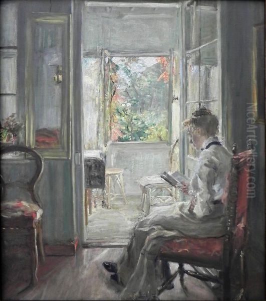 Lesendes Madchen / In der Verandatur - view 1