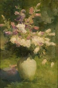 Bouquet De Fleurs. by Achille Theodore Cesbron