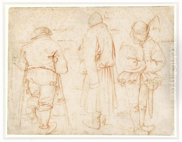 Drie staande mannen - view 1