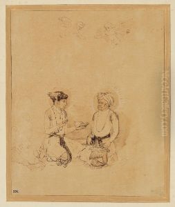 The Emperor Akbar and Jahangir in Apotheosis by Rembrandt