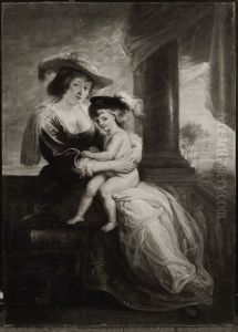 Helene Fourment und Sohn Frans by (studio of) Rubens, Peter Paul