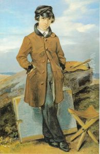 Hermann Kersting als Landschaftsmaler by Georg Friedrich Kersting