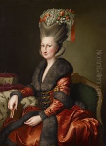 Portrait of Maria Amalie Auguste of Saxony in Polish costume