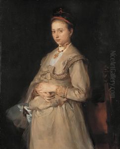 Bildnis der Frau Gedon by Wilhelm Leibl