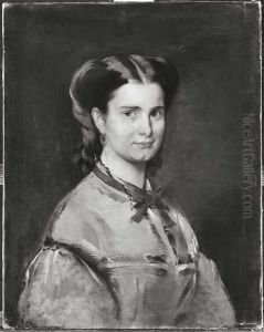Bildnis einer jungen Frau by Baron Heinrich von Angeli