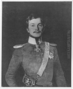 Bildnis eines Herrn von Fabrice in der Uniform der sachsischen Gardereiter