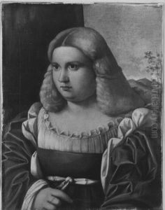 Bildnis einer Dame (nach Alessandro Oliverio) by August Wolf