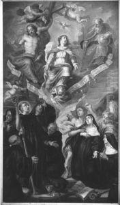 Allegorie auf den hl. Benedikt und die hl. Scholastika by Oswald Onghers