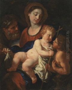 Heilige Familie mit dem Johannesknaben by Johann Carl Loth