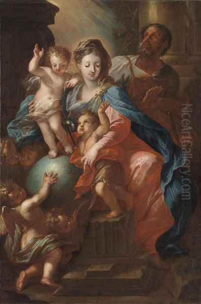 Heilige Familie mit dem Johannesknaben und Engeln - view 1