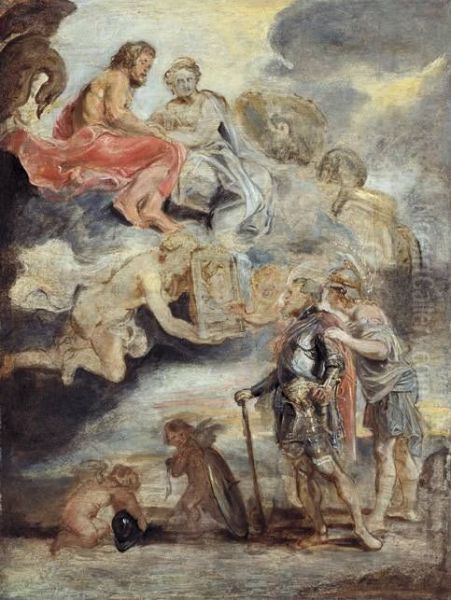 Heinrich IV. empfangt das Bildnis der Maria de' Medici (Skizze zum Medici-Zyklus) - view 1