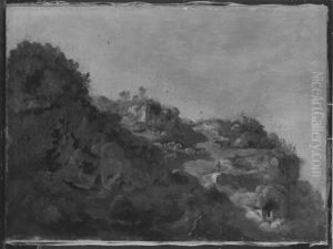 Italienische Landschaftsstudie by Heinrich Burkel