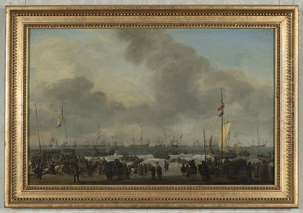 Hollandische Flotte an der Kuste - view 1