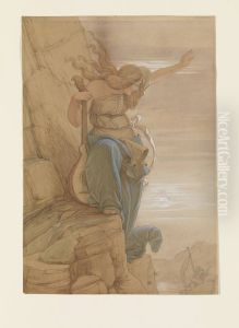 Die Loreley (Entwurf) by Eduard Von Steinle
