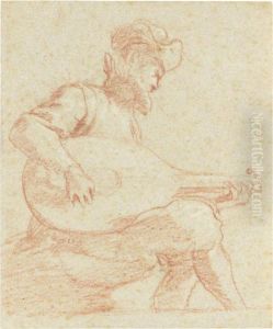 Study Of A Seated Youth Playing A Lute
Verso
