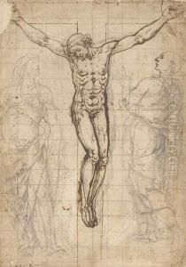Le Christ En Croix Avec La Vierge Et Saint Jean by Bartolomeo Cesi